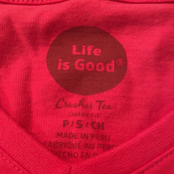 NWT Life is Good Crusher Tee small Wine a Little Laugh A Lot - Picture 4 of 6